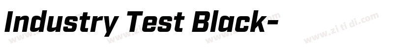 Industry Test Black字体转换